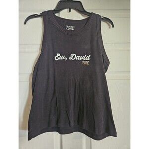 Schitts Creek Ew David Tank Top Womens  XL Black Sleeveless Casual Extra Large